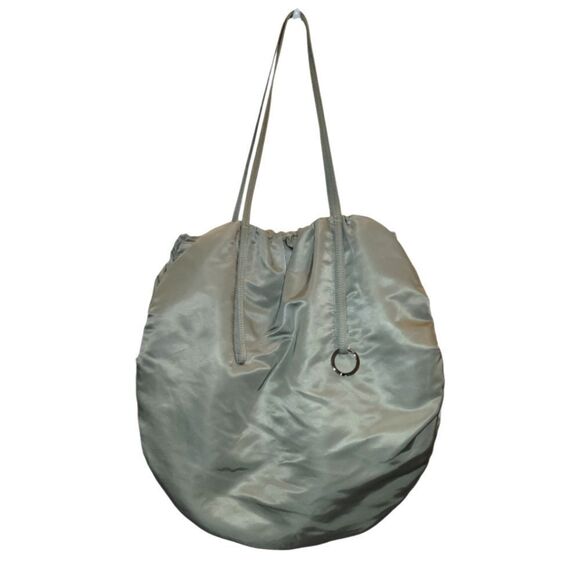 Low Classic Women's Natural Shirring String Shoulder Bag  Silver - Picture 1 of 12